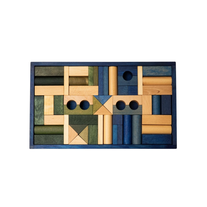 Wooden Story drewniane klocki w skrzynce 54 elementy