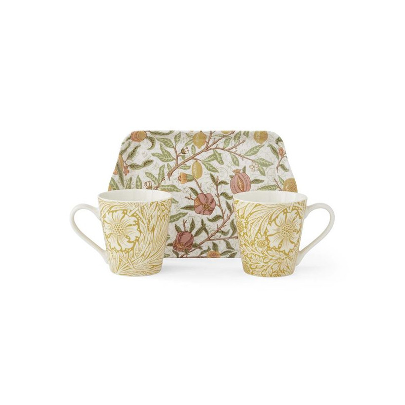 Pimpernel komplet 2 kubki i taca Morris & Co