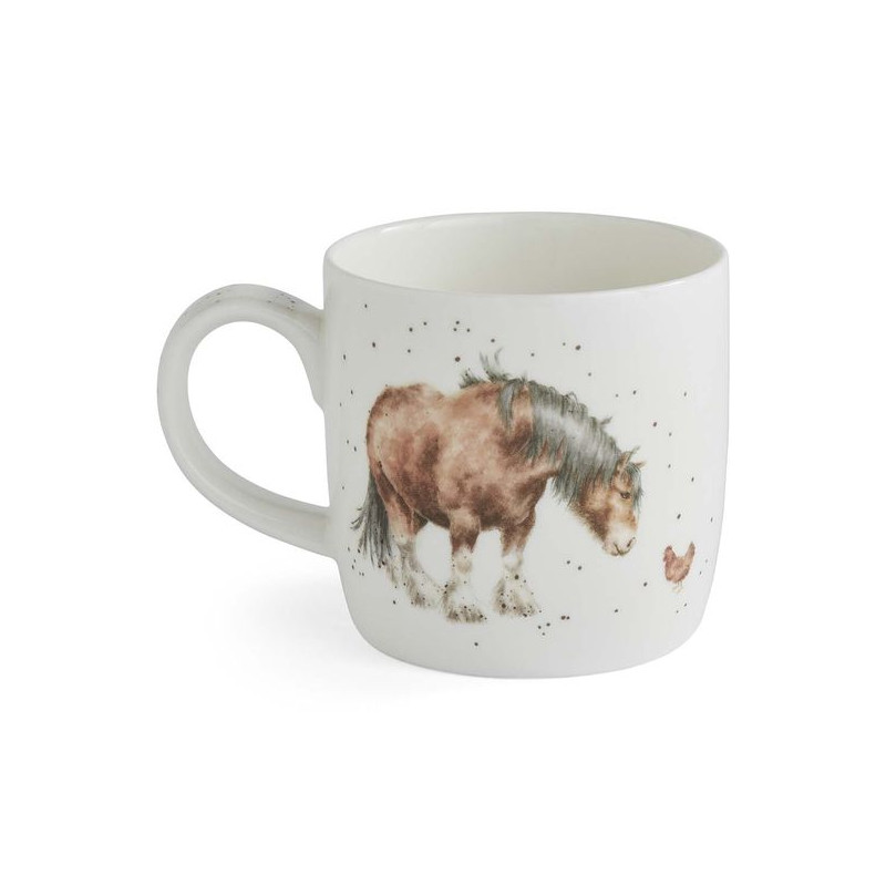 Royal Worcester kubek porcelanowy konie koń - obrazek 2