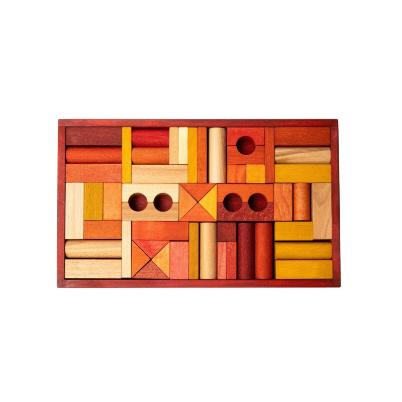 Wooden story drewniane klocki w skrzynce 54 elementy