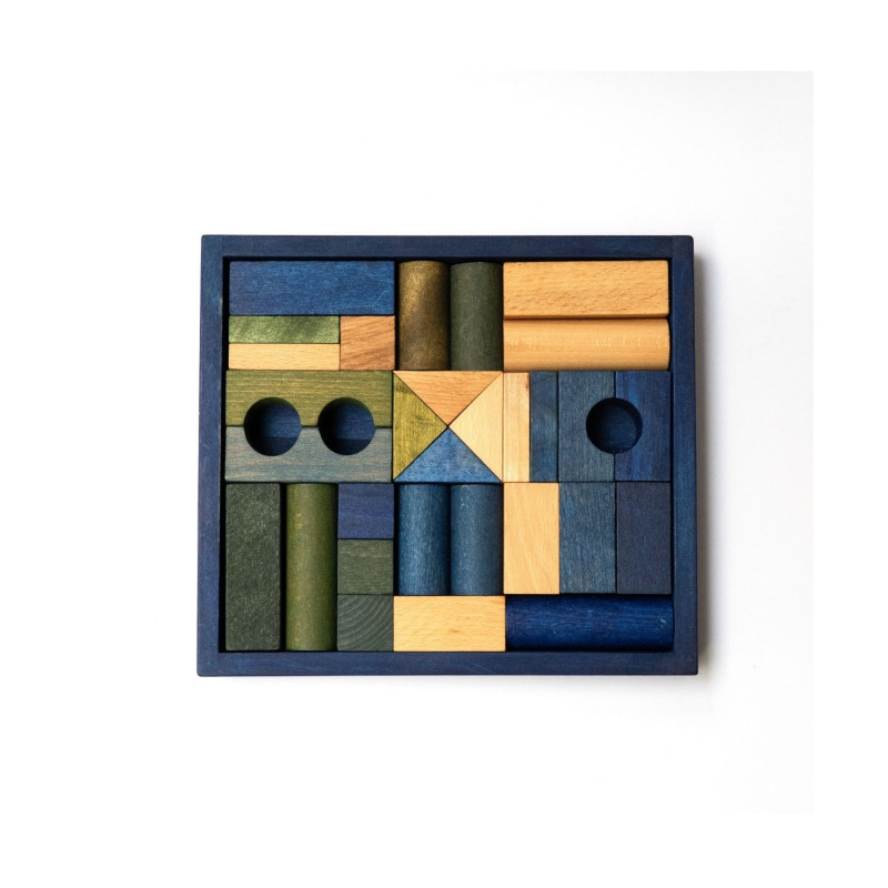 Wooden Story drewniane klocki w skrzynce 30 elementów