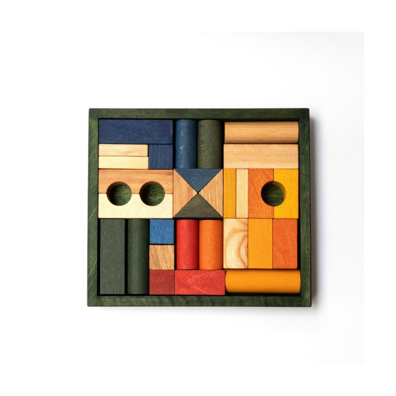 Wooden Story drewniane klocki w skrzynce 30 elementów