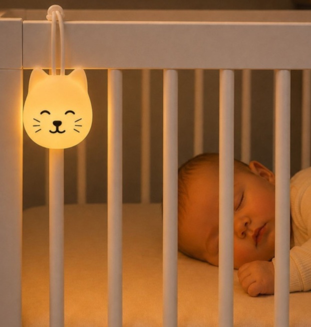 Rabbit&Friends lampka nocna silikonowa do zawieszenia kotek Momo